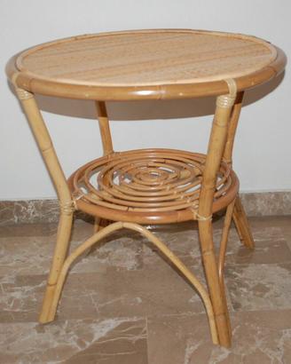 Tavolo tavolino vimini giunco giardino salotto