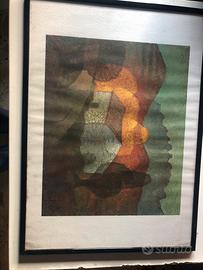 Stampa  paesaggio rurale con cornice