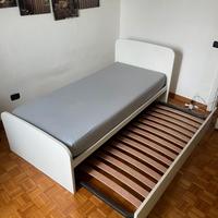 Letto singolo con secondo letto estraibile