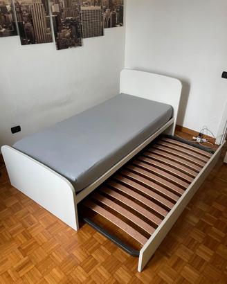 Letto singolo con secondo letto estraibile
