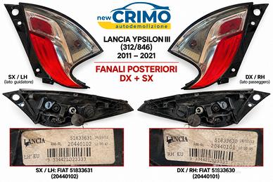 Coppia Fanali Posteriori Lancia Ypsilon 2011-2021 