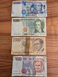 5 PEZZI DA MILLE, DUE MILA LIRE, 5 e 10 MILA LIRE