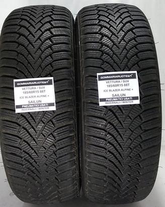 2 PNEUMATICI USATI 185/60R15 88T ICE BLAZER SAILUN