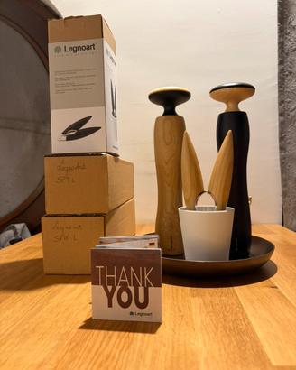 Legno Art - kit Macina Pepe e Sale + Schiaccianoci