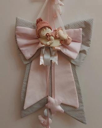 fiocco nascita artigianale bambina