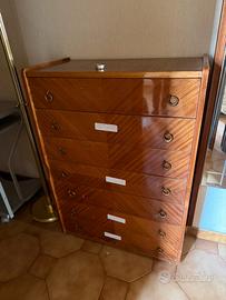 Cassettiera vintage in legno