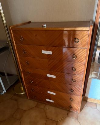 Cassettiera vintage in legno