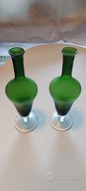 Set due vasi bicolore  in vetro