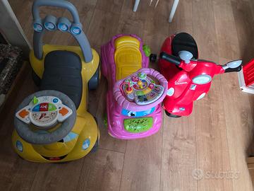 Lotto 3 Primi Passi/Cavalcabili (Vespa Chicco + 2 