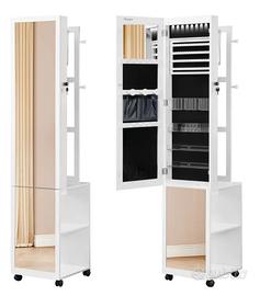 Jewelry Cabinet with Full-Length Mirror 