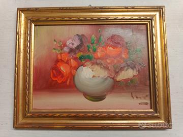 quadro olio su masonite vintage 