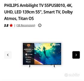 TV Philips 55 pollici 8010
