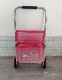 Sedia a sdraio con rotelle Coca cola