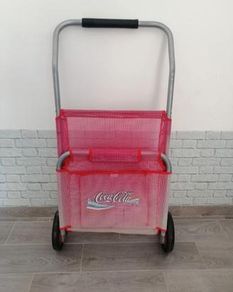 Sedia a sdraio con rotelle Coca cola