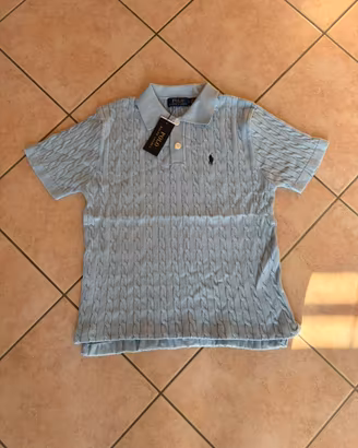 Polo Ralph Lauren a trecce azzurra - Nuova