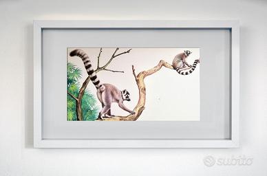 Dipinti naturalistici anni 70 su cartoncino