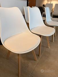 Sedie scandinave (6 pezzi) con gambe in quercia