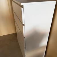 cassettiera MALM con 6 cassetti bianca