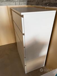 cassettiera MALM con 6 cassetti bianca