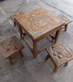 tavolo da gioco in legno per bambini 