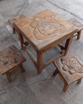 tavolo da gioco in legno per bambini 