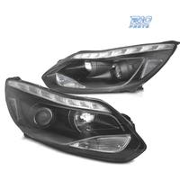 FARI FORD FOCUS MK3 11-14 LUCE DIURNA A LED NERI