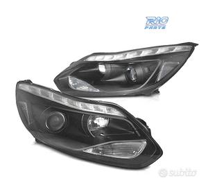 FARI FORD FOCUS MK3 11-14 LUCE DIURNA A LED NERI
