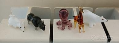 Set di micro animaletti in vetro di Murano