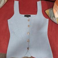 Completo Zara corsetto in maglia  e gonna fantasia
