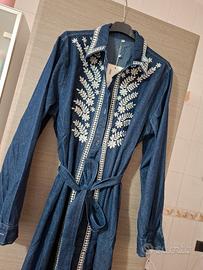 abito donna in denim Jeans nuovo 