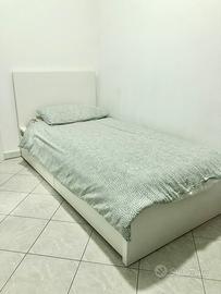 Letto singolo Ikea MALM con contenitori bianco