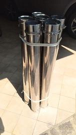Ala tubo per stufe inox D 10 x 100 cm - 6 pz