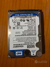 Hard Disk WD  HDD sata 2.5 640GB