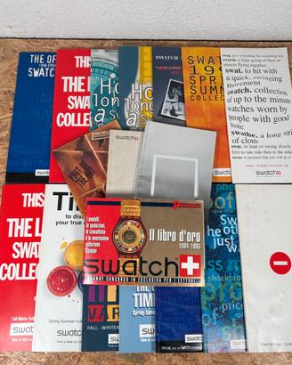 Lotto 18 Cataloghi Swatch Vintage Anni '90 e 2000