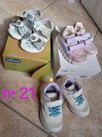 set 3 paia scarpe n.21