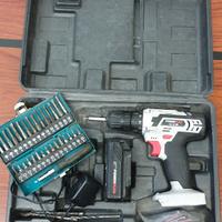 trapano avvitatore dexter con cassetta bussole