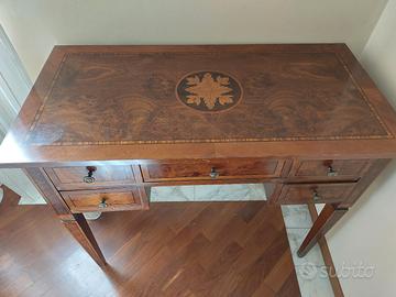 scrivania luigi sedicesimo legno intarziato