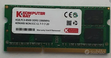 Komputer Bay 4GB DDR3 1066MHz RAM