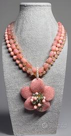 Collana artigianalle con pietra naturale