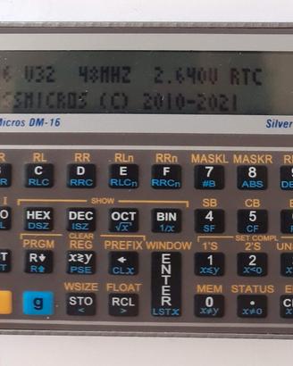 Calcolatrice SwissMicros DM16 clone HP-16C