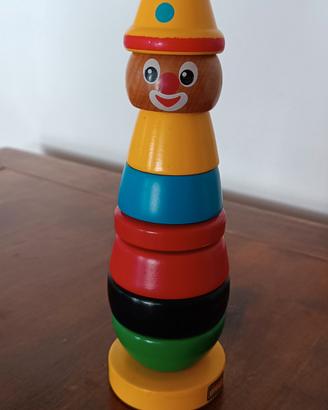 Pagliaccio di legno da impilare BRIO