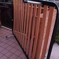 Rete letto una piazza e mezza a doghe in legno