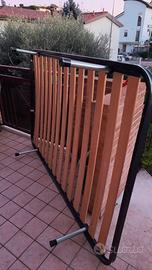 Rete letto una piazza e mezza a doghe in legno