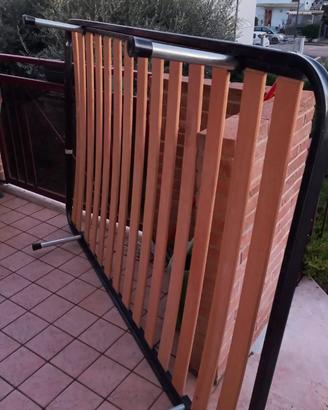 Rete letto una piazza e mezza a doghe in legno