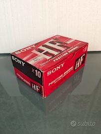 10 musicassette vergini HF 46 sigillate 