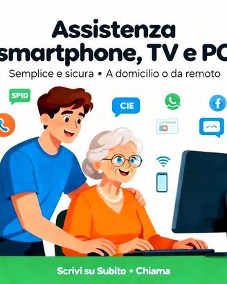 Assistenza smartphone, TV e PC per anziani