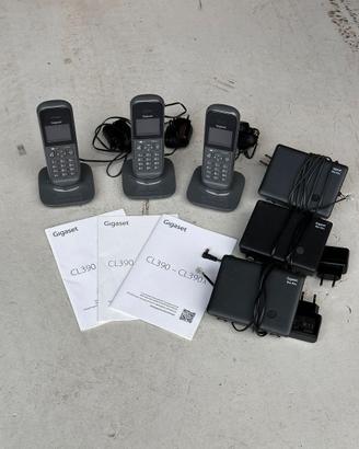 Gigaset CL390 Trio - 3 cordless completi di basi e