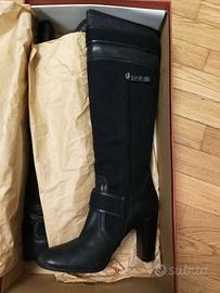 Stivali Replay in pelle e tessuto jeans. Nuovi