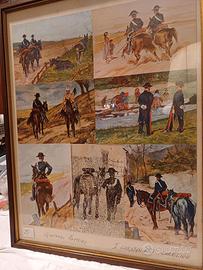 Cartoline I carabinieri di G.Fattori