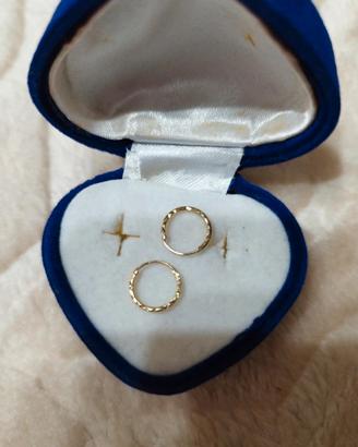 orecchini a cerchio oro 9k 